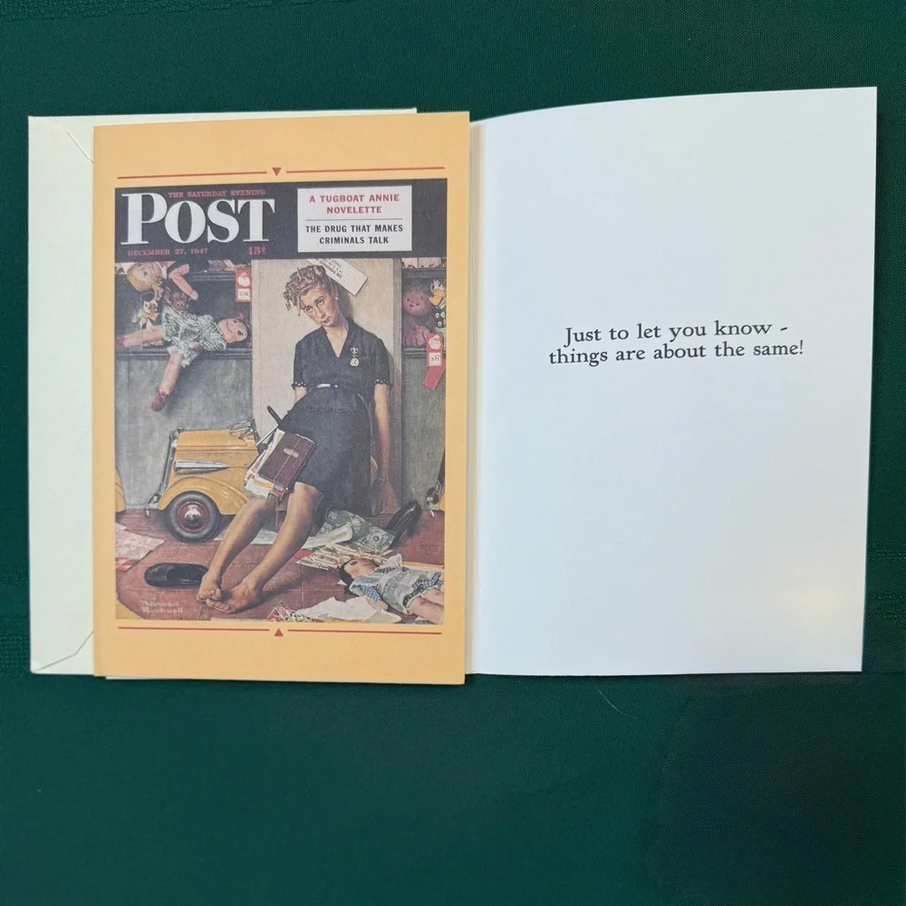 Saturday Evening Post Greeting Cards and Envelopes 7 Total